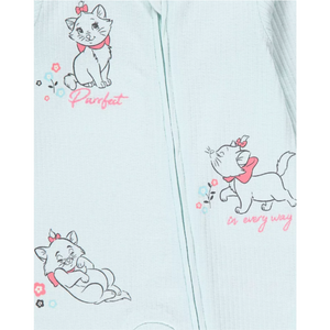 Aristocats | 2pk Blue/White Sleepsuits | Little Gecko