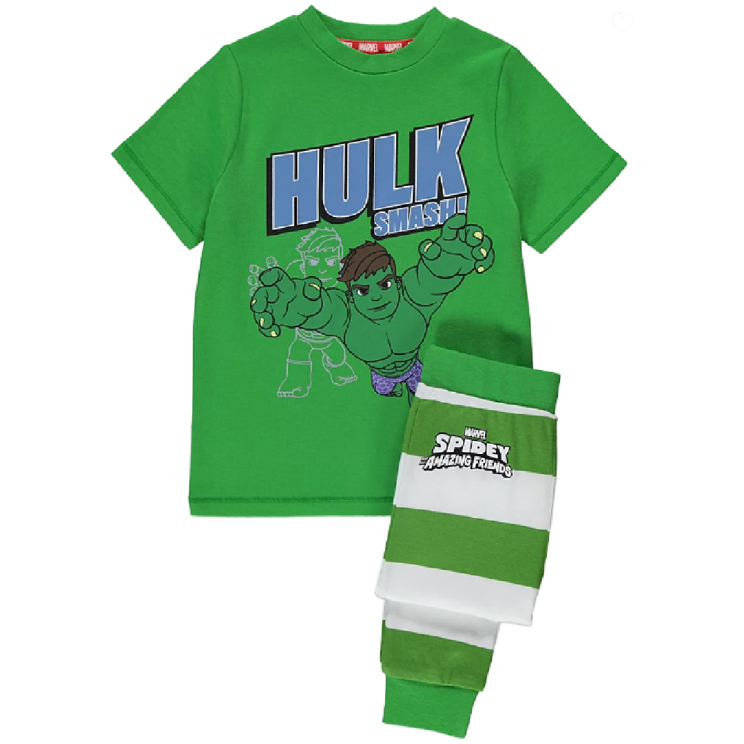 Avengers | Hulk Stripe Pyjamas | Little Gecko