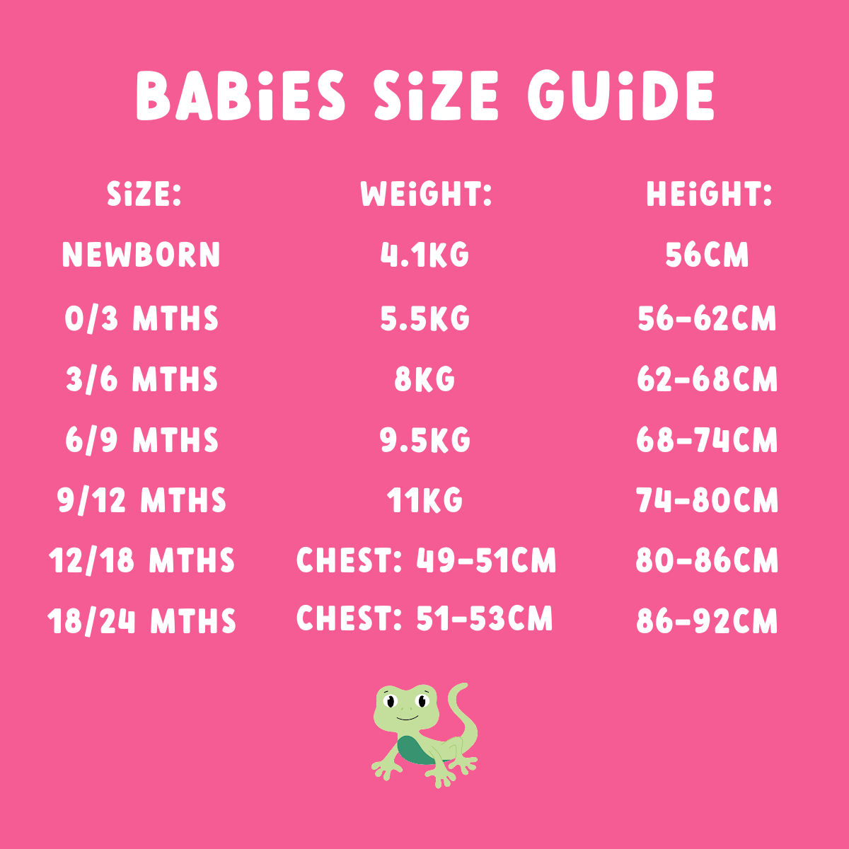 Size Chart - Kids Pants Size Chart PNG Image