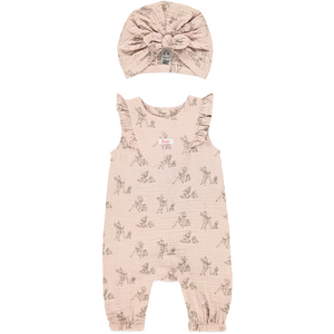 Bambi | Pink Romper & Hat Set | Little Gecko