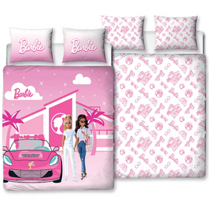 Barbie | Double/Queen Bed Quilt Set - Pink | Little Gecko