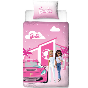 Barbie | Single Bed Quilt Cover Set - Pink | Little Gecko