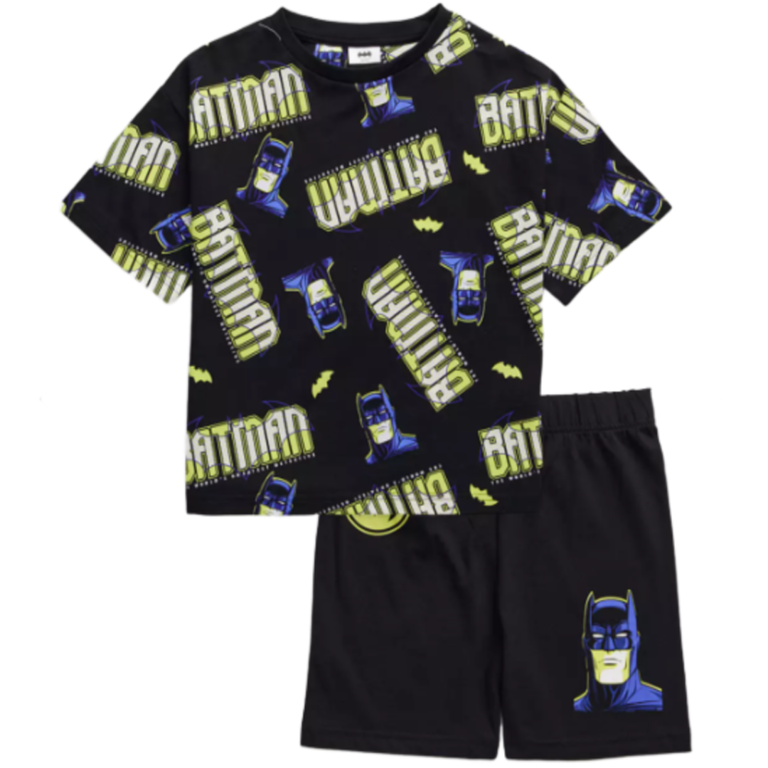 Batman | Black Shortie Pyjamas | Little Gecko