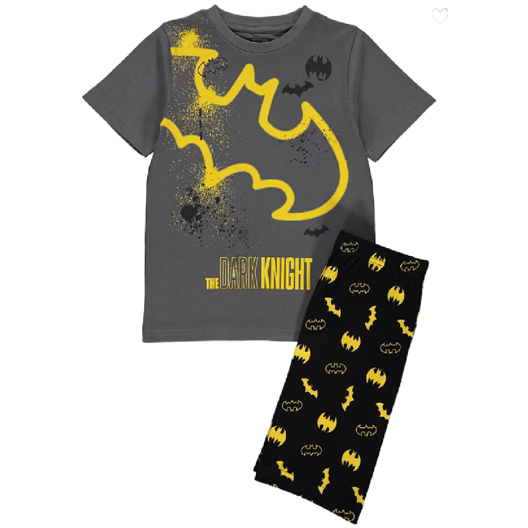 Batman | Graffiti Logo Shortie Pyjamas | Little Gecko