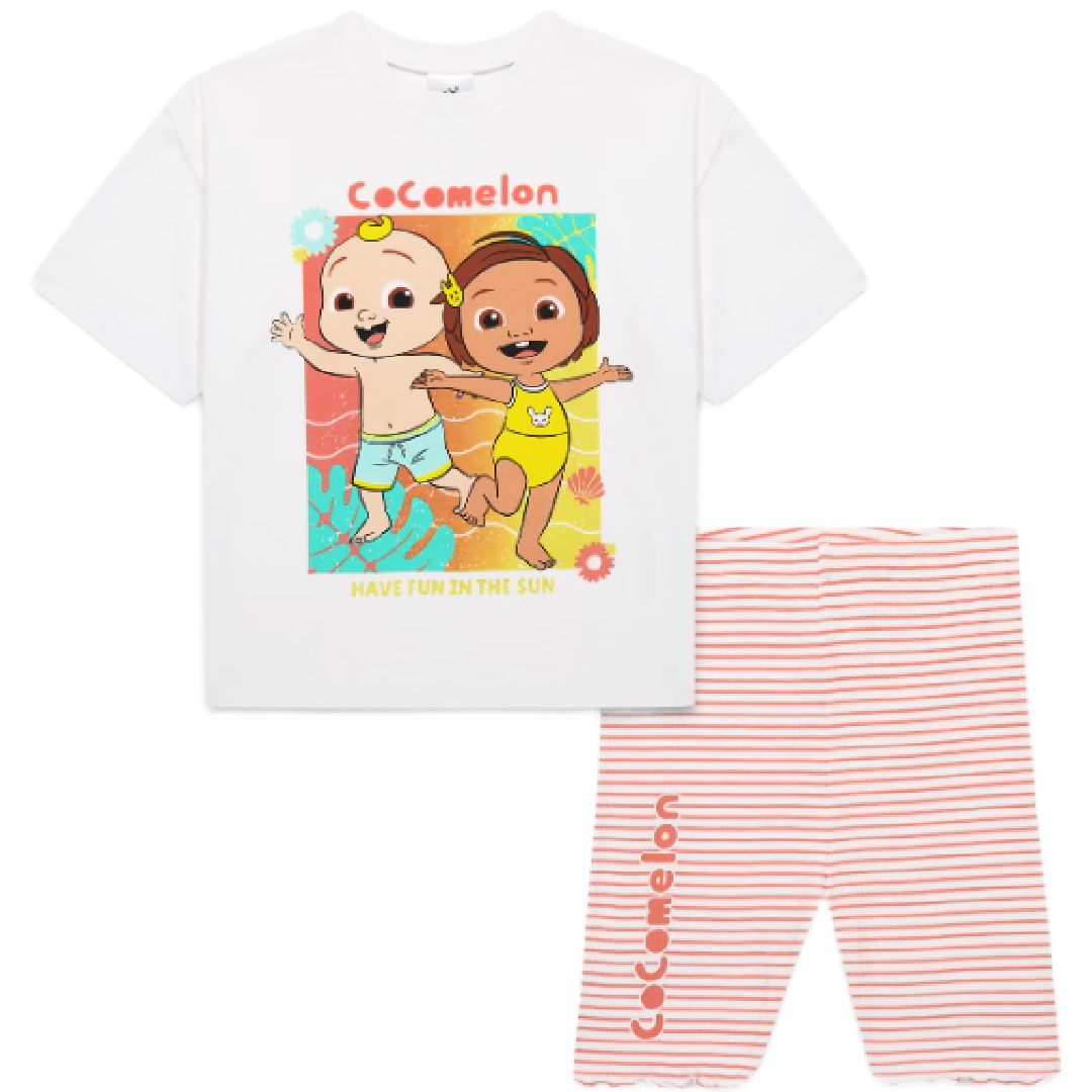 CoComelon | T-Shirt & Bike Shorts Set | Little Gecko