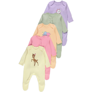 Disney Animals | 5pk Sleepsuits | Little Gecko