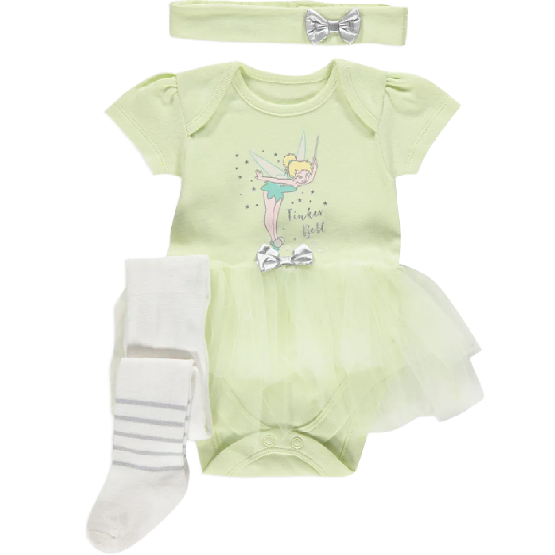 Disney Princess | Tinkerbell 3pc Romper Set | Little Gecko