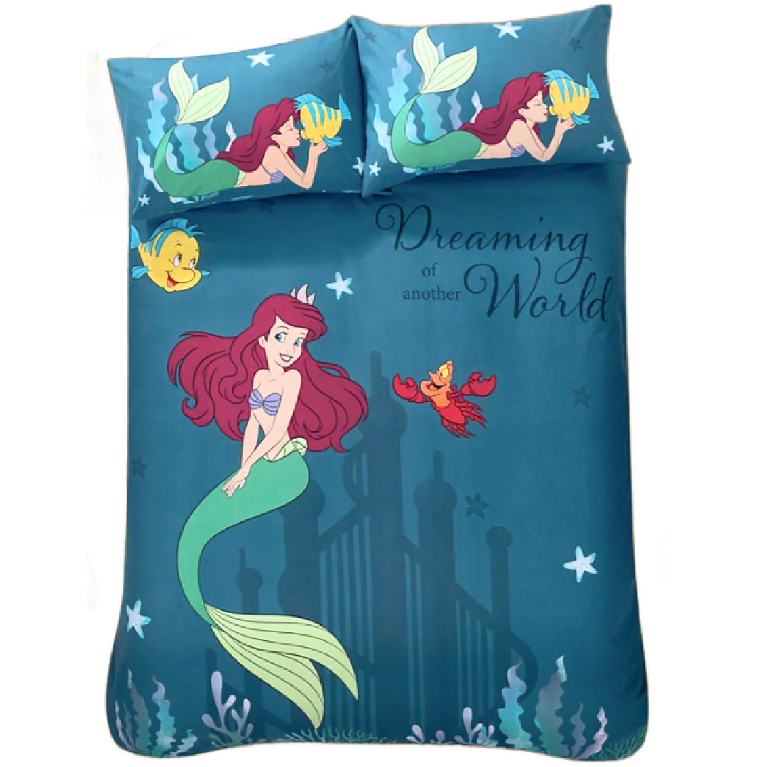 Disney Princess | Double/Queen Bed Quilt Cover Set - Atlantica | Little Gecko