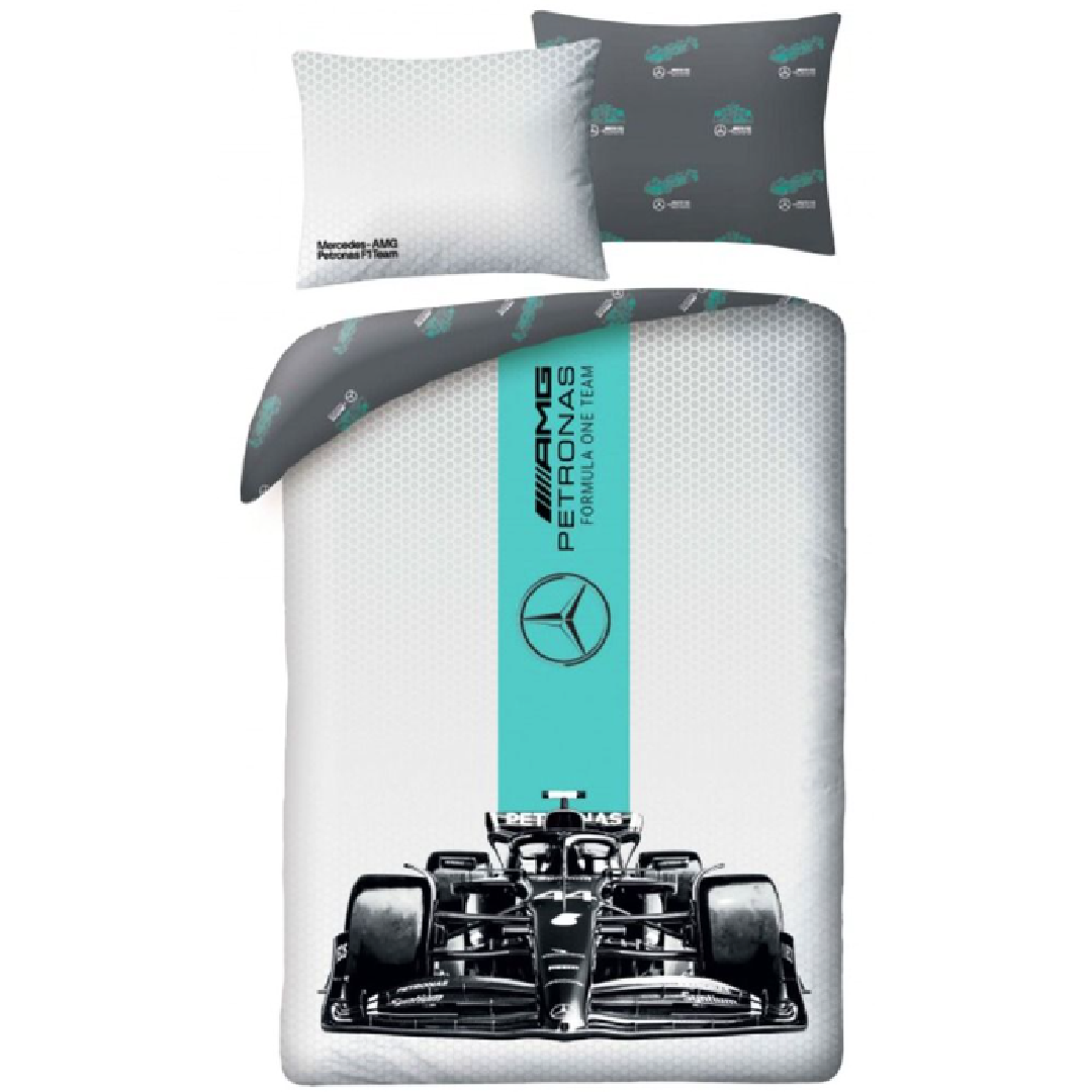 Formula One | Single Bed Quilt Cover Set - Mercedes | Little Gecko