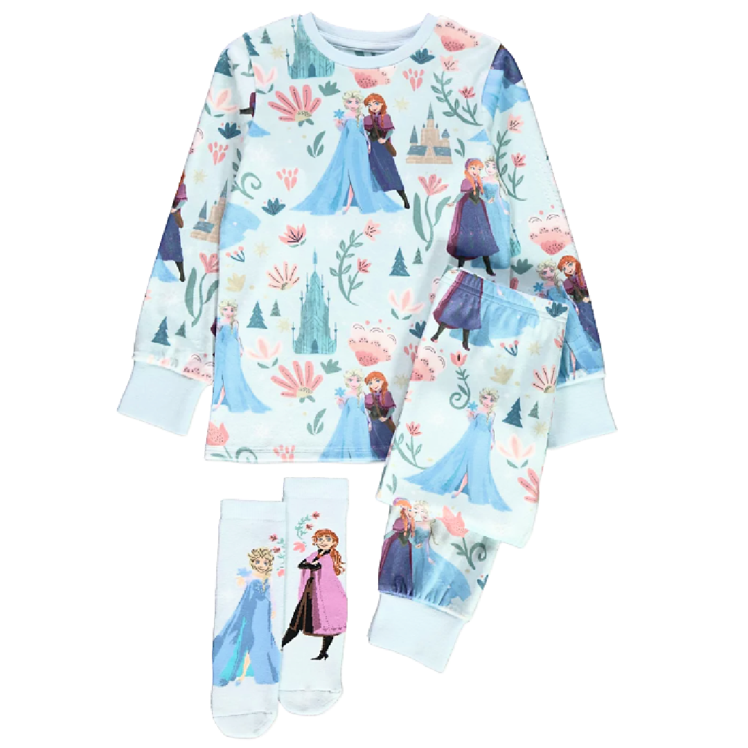 Frozen | Fleece Pyjama & Socks Set | Little Gecko