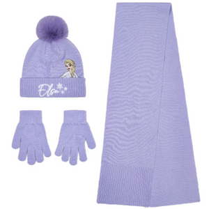 Frozen | Lilac Beanie, Scarf & Gloves Set | Little Gecko