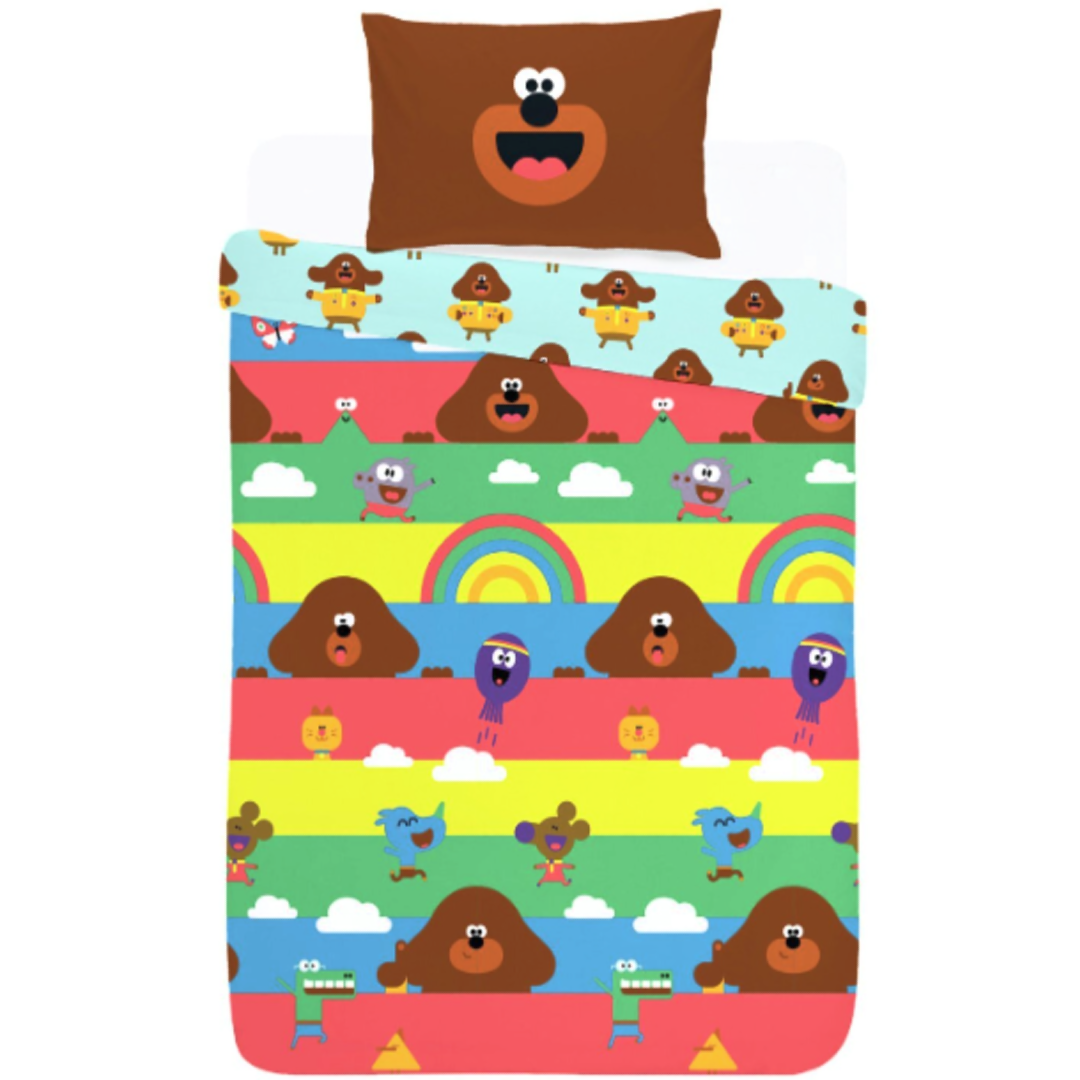 Hey Duggee | Toddler/Cot Bed Quilt Set - Rainbow | Little Gecko