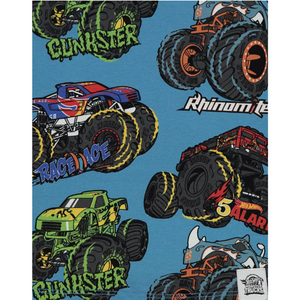 Hot Wheels | Blue Monster Trucks T-Shirt | Little Gecko