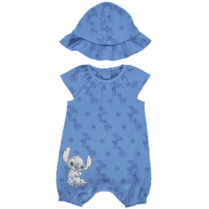 Lilo & Stitch | Blue Romper & Hat Set | Little Gecko