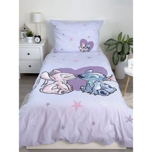 Lilo & Stitch | Single Bed Quilt Cover Set - Lilac | Little Gecko