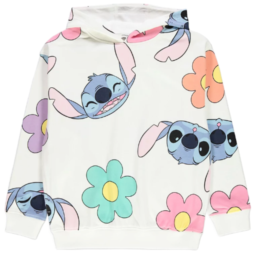 Lilo & Stitch | White Flower Hoodie | Little Gecko