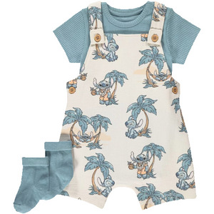 Lilo & Stitch | Dungarees, Bodysuit & Socks Set | Little Gecko