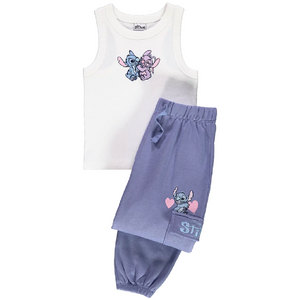 Lilo & Stitch | White Tank & Cargo Joggers Set | Little Gecko