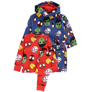 Marvel Comics | Spidey & Friends Pyjamas & Dressing Gown Set | Little Gecko