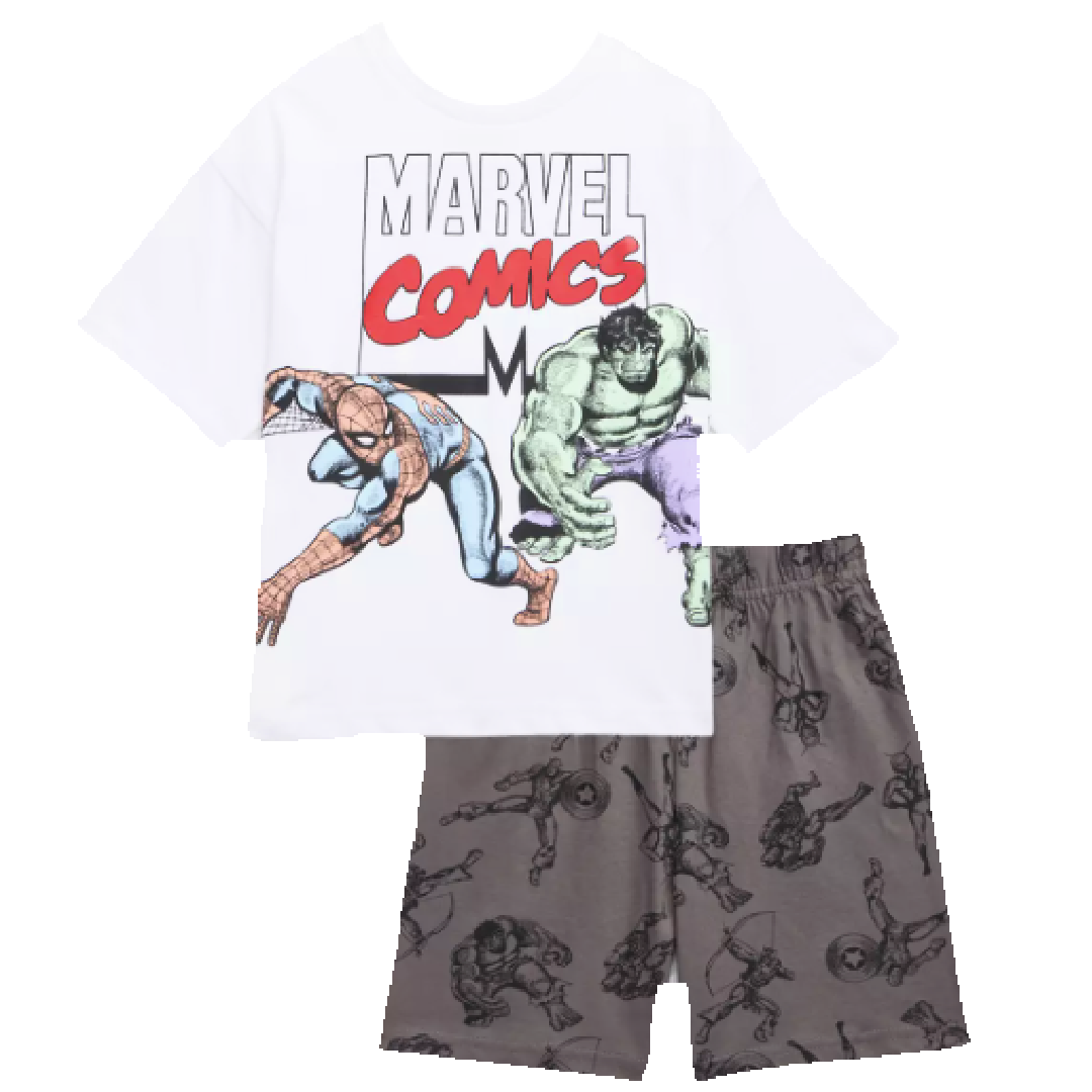 Marvel Comics | Graphic Shortie Pyjamas | Little Gecko