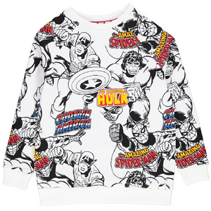 Marvel Comics | White Sweatshirt | Little Gecko