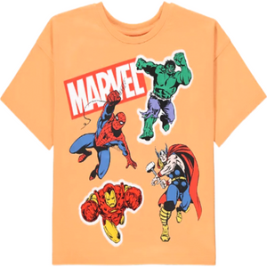 Marvel Comics | Orange Superhero T-Shirt | Little Gecko