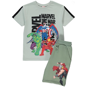 Marvel Comics | Green T-Shirt & Shorts Set | Little Gecko