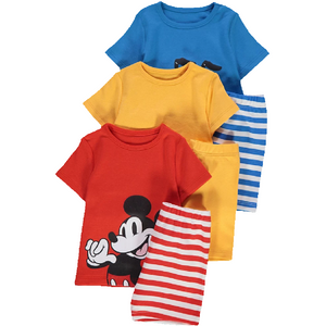 Mickey Mouse | 3pk Shortie Pyjamas | Little Gecko