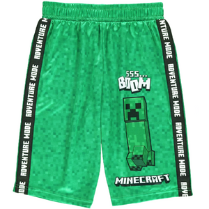 Minecraft | Green Basketball Vest & Shorts Set | Little Gecko