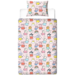 Peppa Pig | Playful Single Bed Quilt Cover Set | Little Gecko