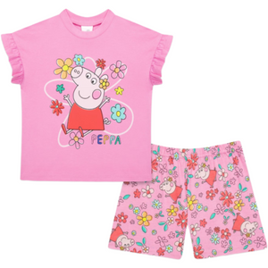 Peppa Pig | Pink Shortie Pyjamas | Little Gecko