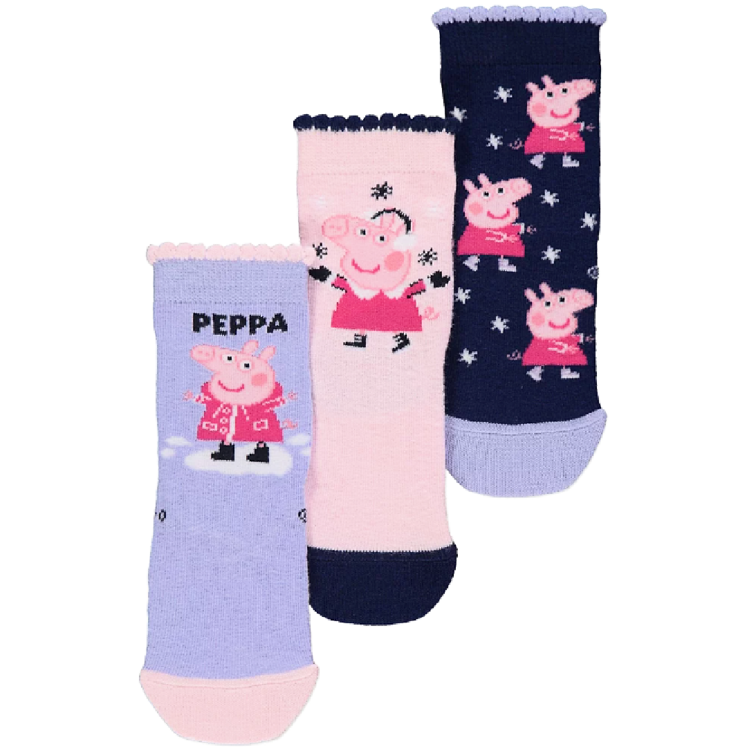 Peppa Pig | 3pk Socks | Little Gecko