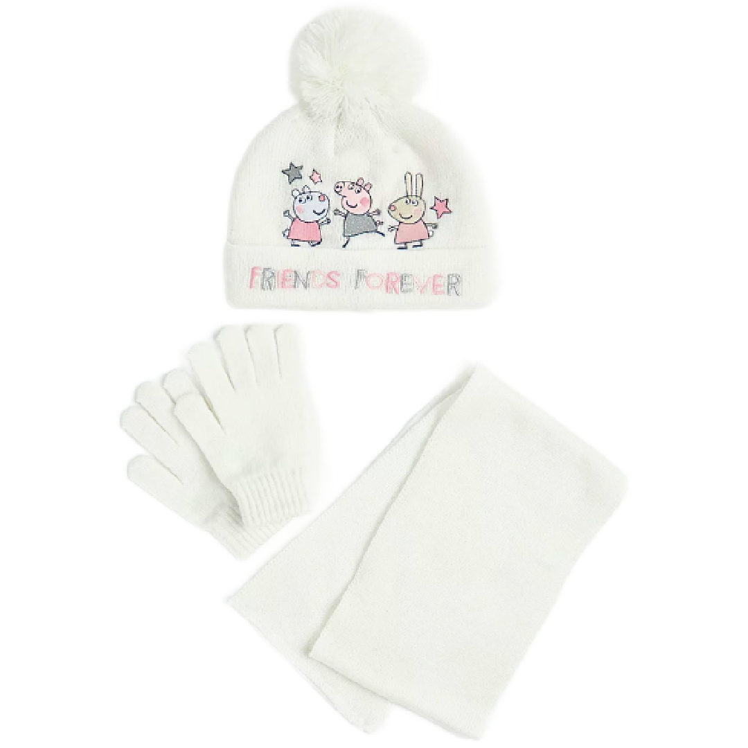 Peppa Pig | Beanie, Scarf & Gloves Set | Little Gecko