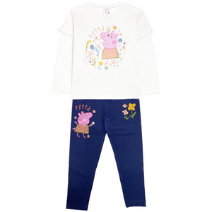 Peppa Pig | Flowers T-Shirt & Leggings Set | Little Gecko