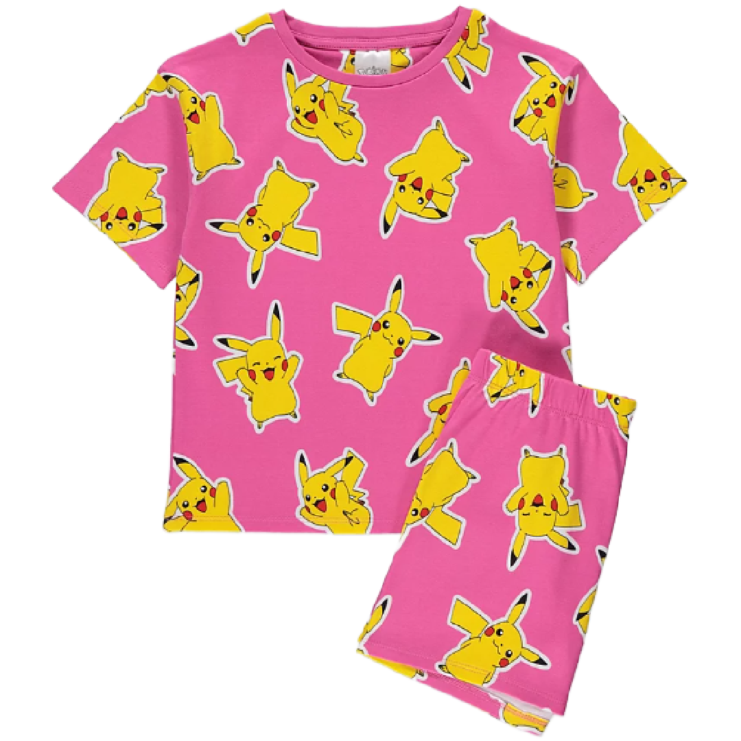 Pokémon | Pink Shortie Pyjamas | Little Gecko