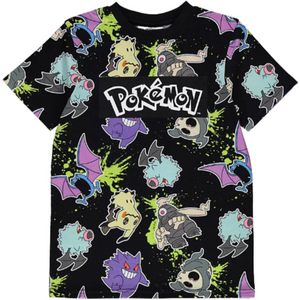 Pokémon | Black Character T-Shirt | Little Gecko