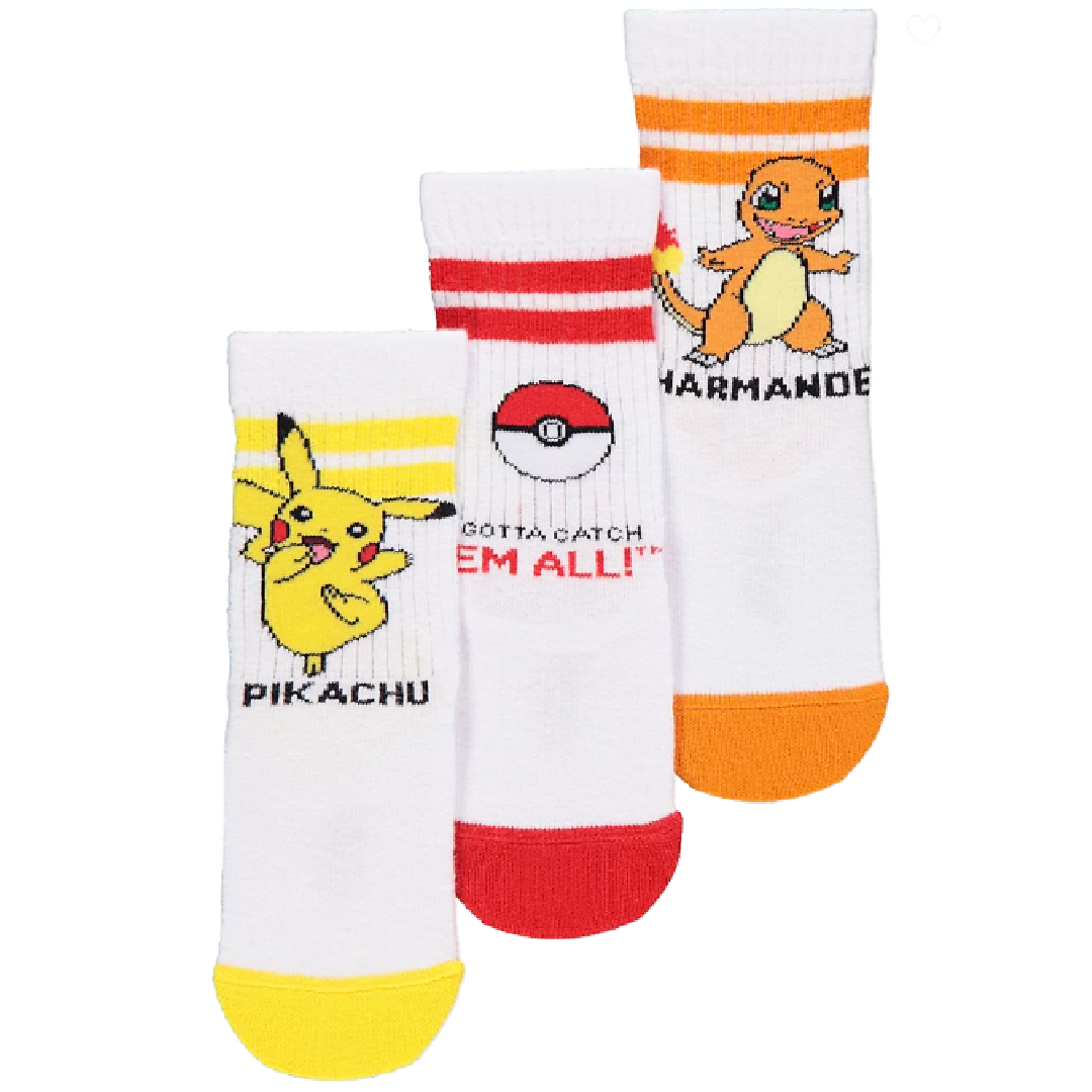 Pokémon | 3pk Socks | Little Gecko