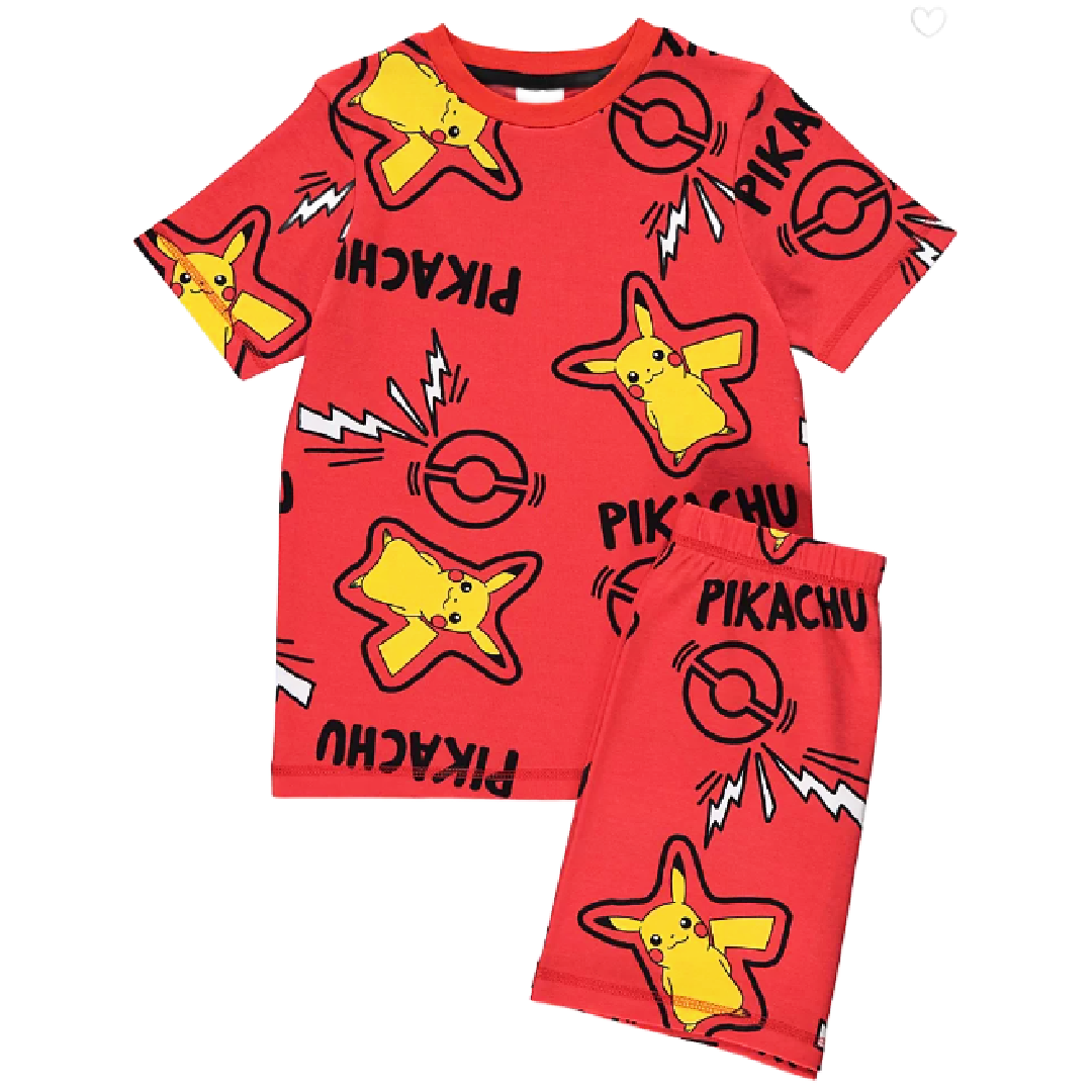 Pokémon | Red Shortie Pyjamas | Little Gecko