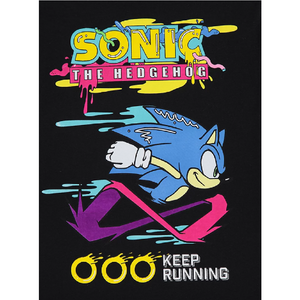 Sonic The Hedgehog | Black T-Shirt | Little Gecko