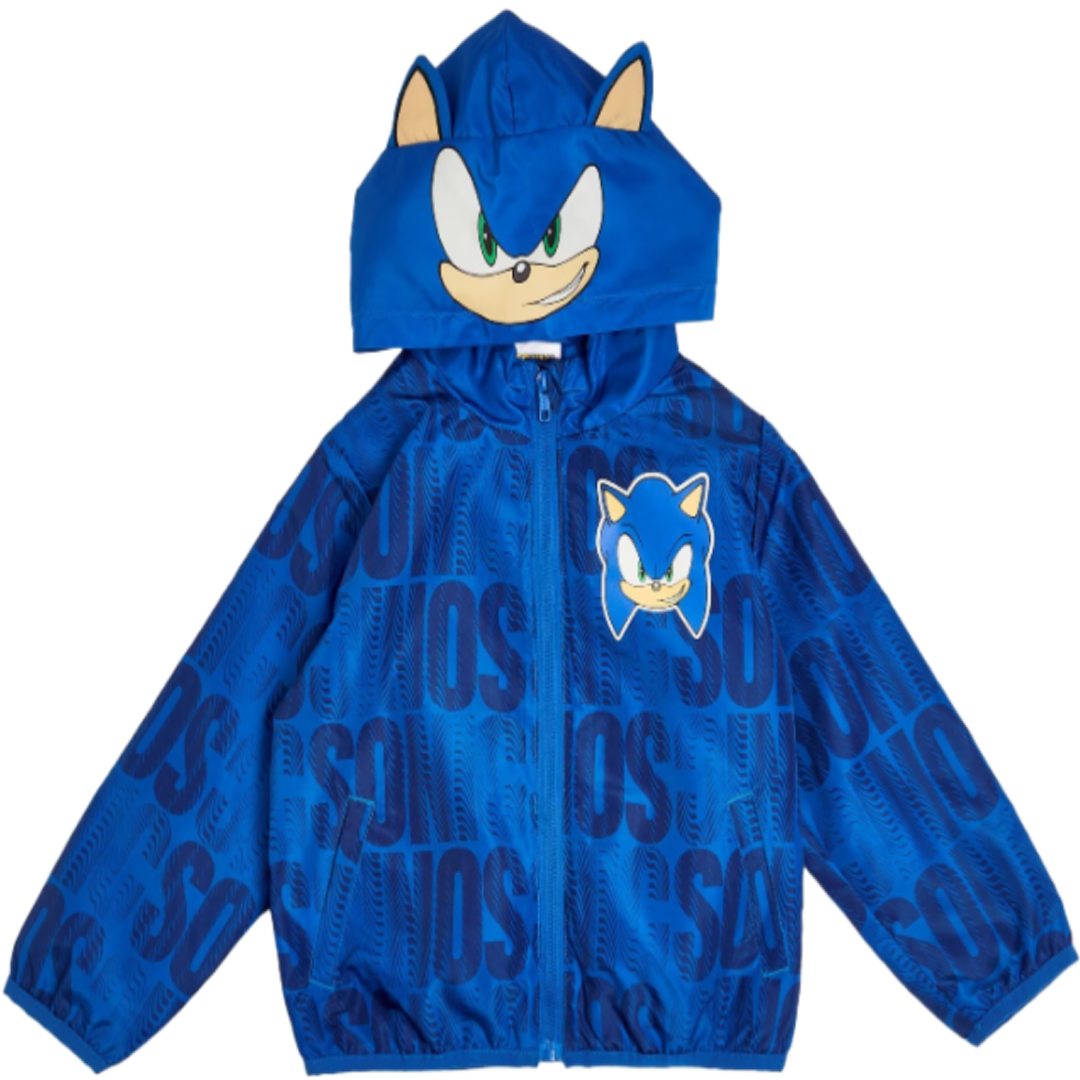 Sonic The Hedgehog | Lightweight Blue Raincoat | Little Gecko