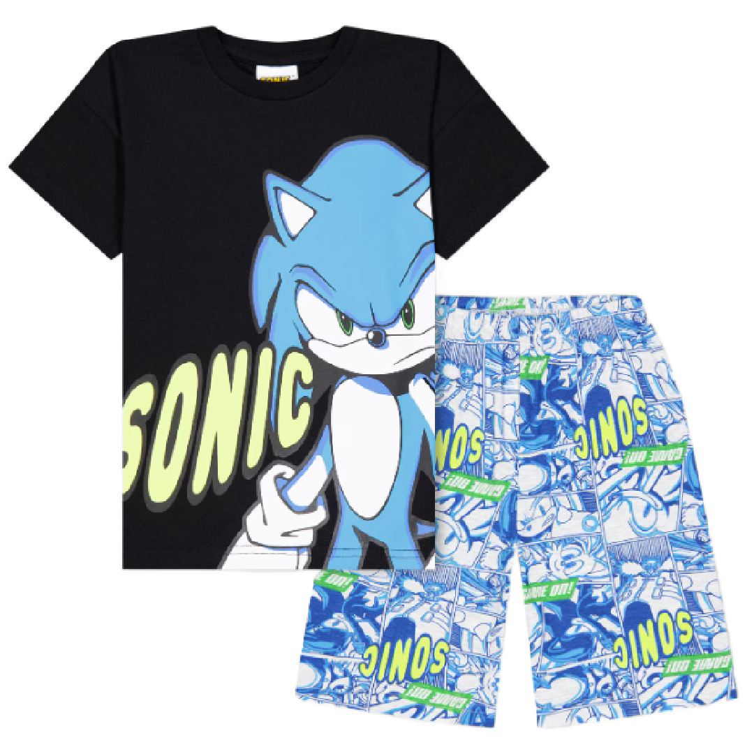 Sonic The Hedgehog | Shortie Pyjamas | Little Gecko