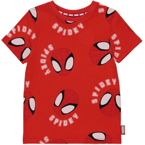 Spiderman | Red All Over Print T-Shirt | Little Gecko