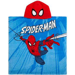 Spiderman | Hooded Towel - Blue/Red | Little Gecko