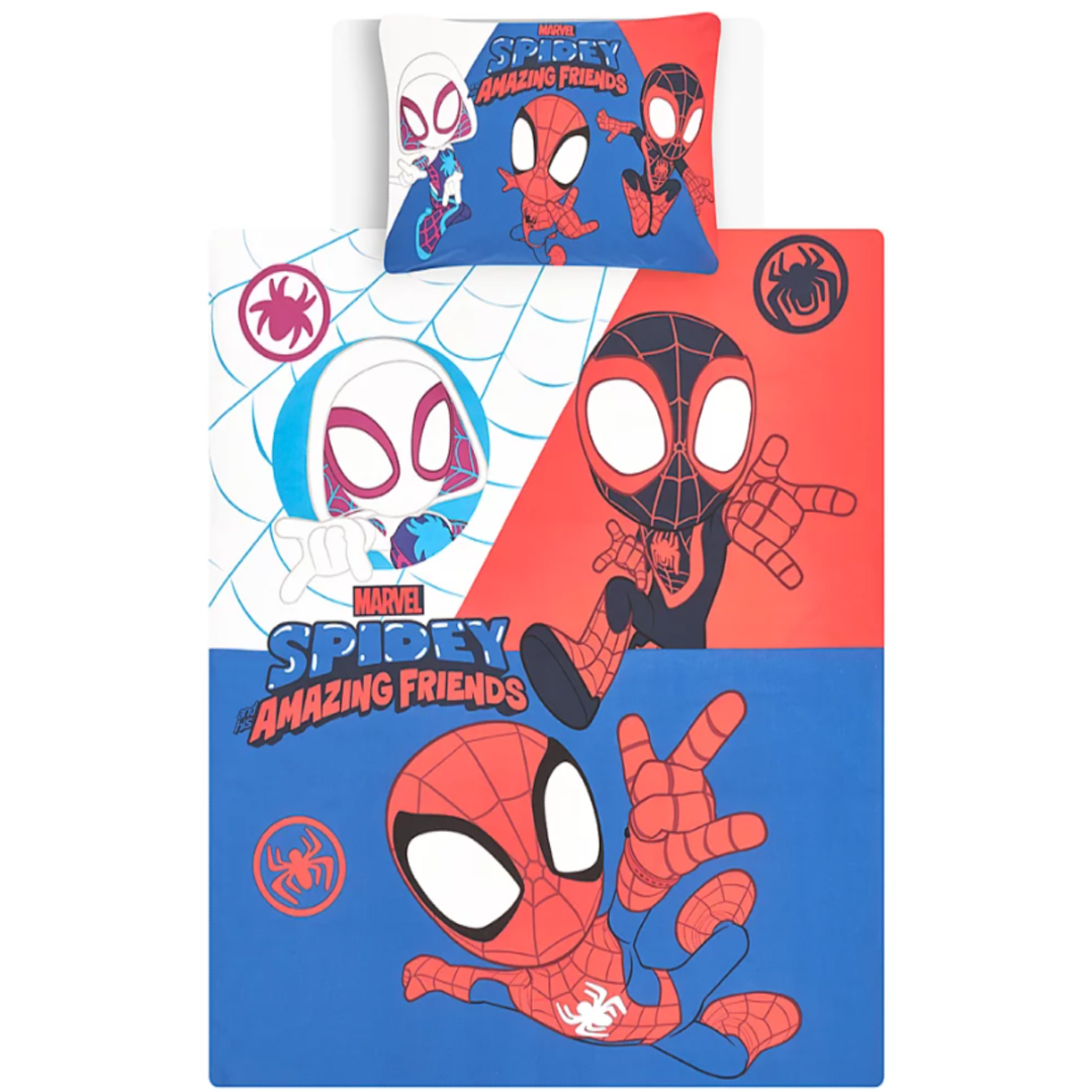 Spiderman | Toddler/Cot Bed Quilt Cover Set - Friends | Little Gecko