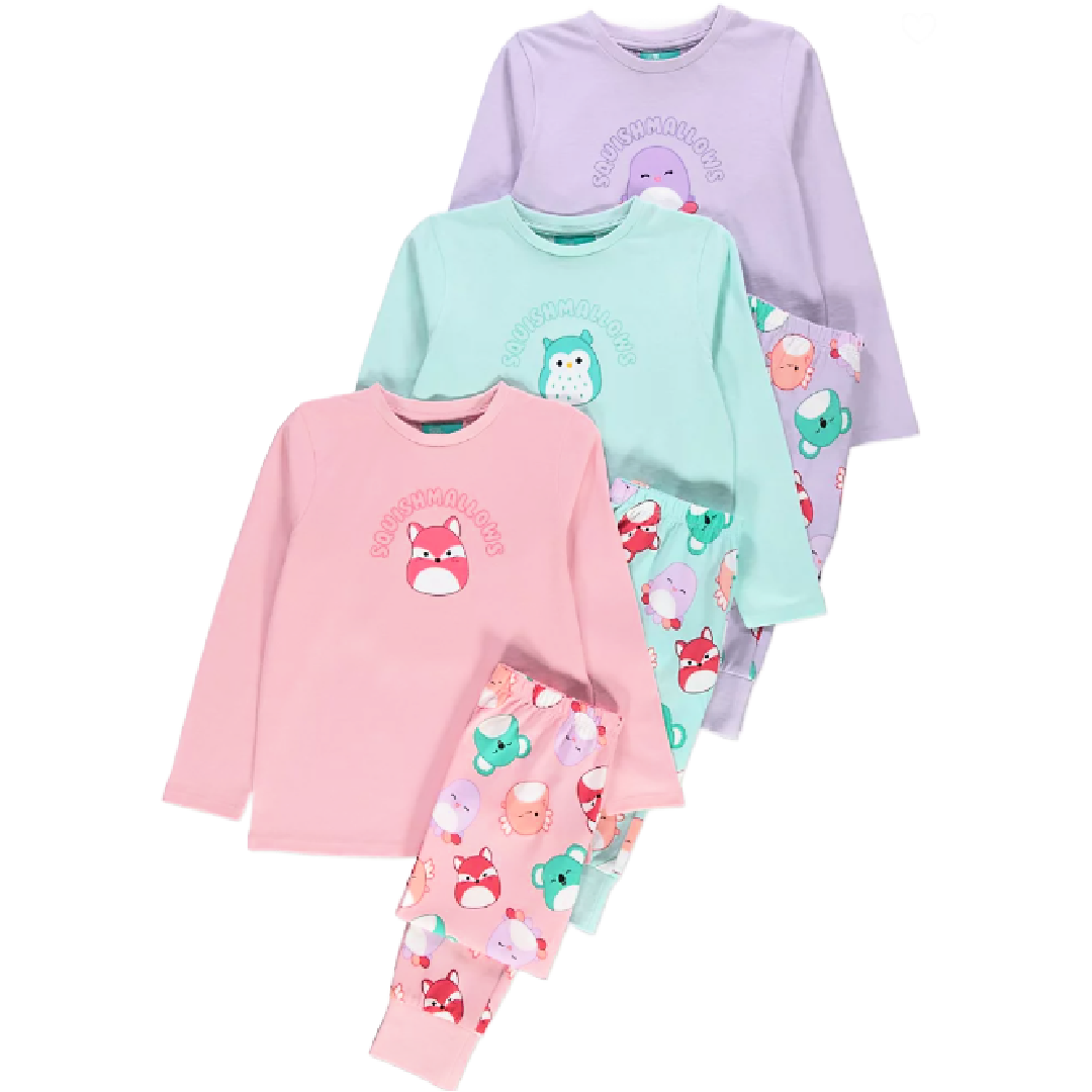 Squishmallows | 3pk Pyjamas | Little Gecko