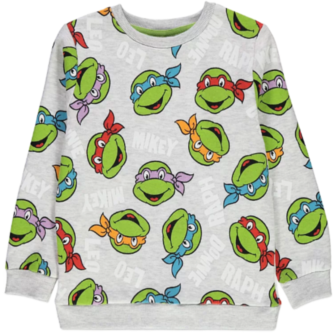 Teenage Mutant Ninja Turtles | Grey Sweatshirt | Little Gecko