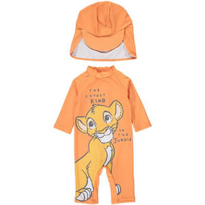 The Lion King | Orange Sunsuit & Hat Set | Little Gecko