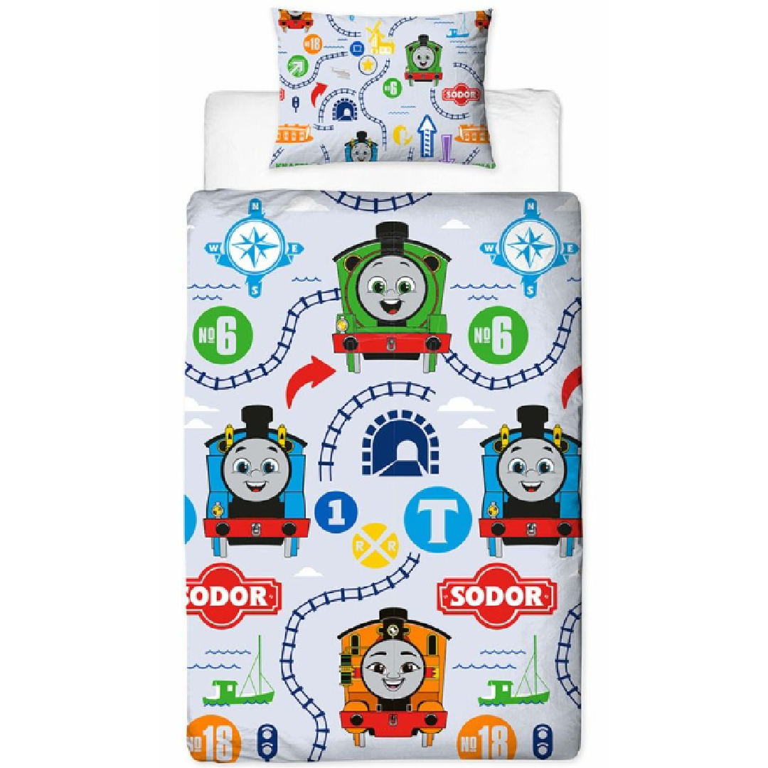 Thomas & Friends | Single Bed Quilt Cover Set - Signals | Little Gecko