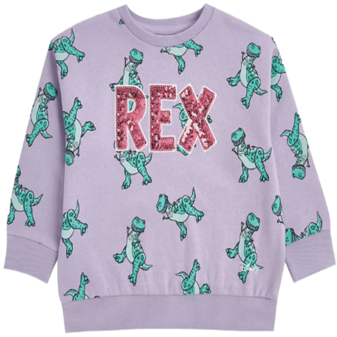 Toy Story | Rex Sequin Sweatshirt | Little Gecko