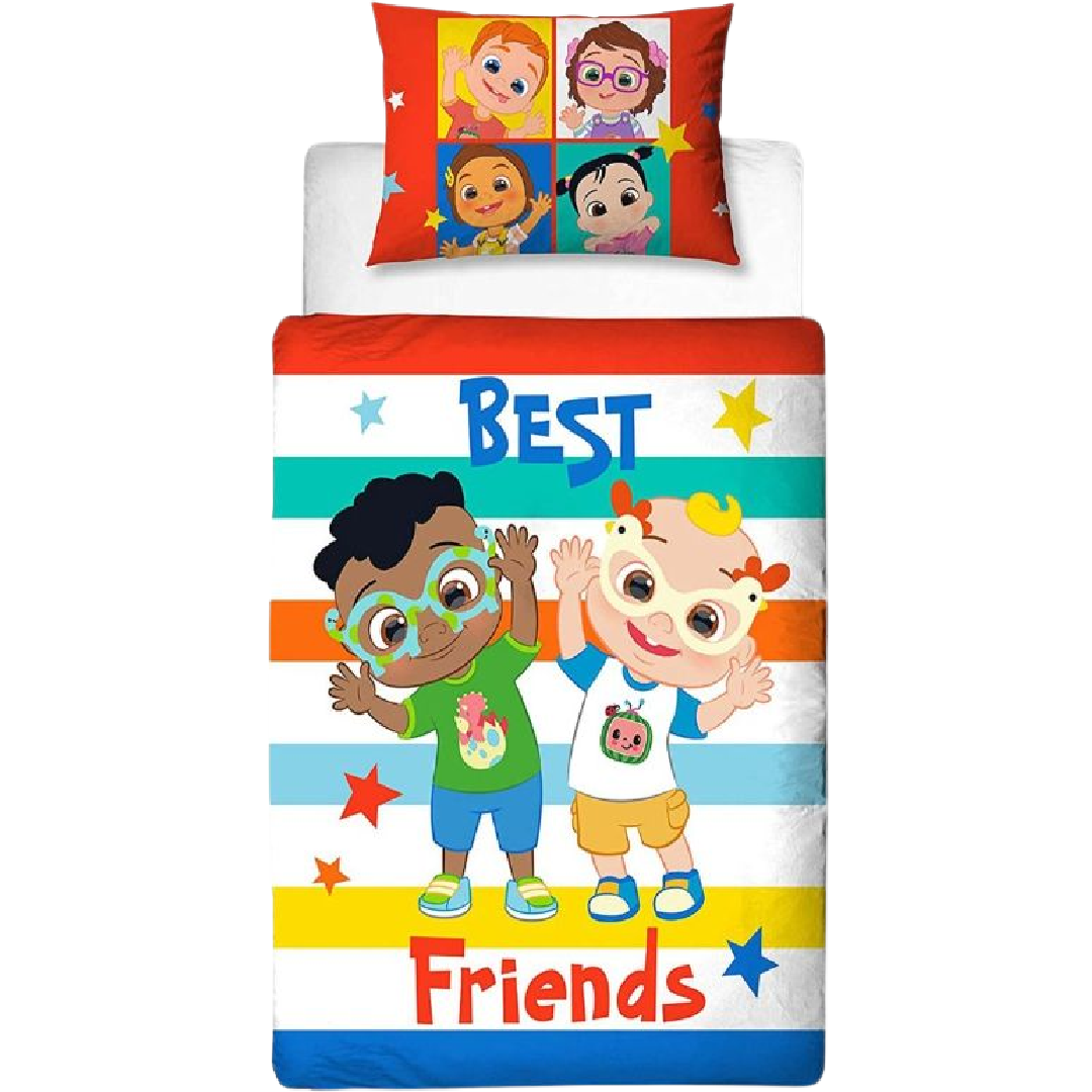 CoComelon | Cute Toddler/Cot Bed Quilt Cover Set | Little Gecko